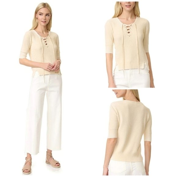 Veronica Beard Sweaters - Veronica Beard Marley Lace Up Sweater - L
